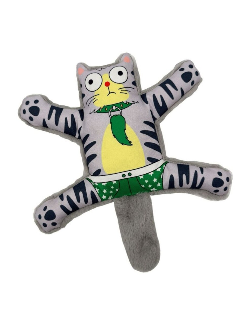 Jucărie pentru câini, Paws &amp; Whiskers, Havhav 1023, MATERIAL TEXTIL PLUȘAT/MATERIAL TEXTIL POLIESTER, Gri - imagine 3
